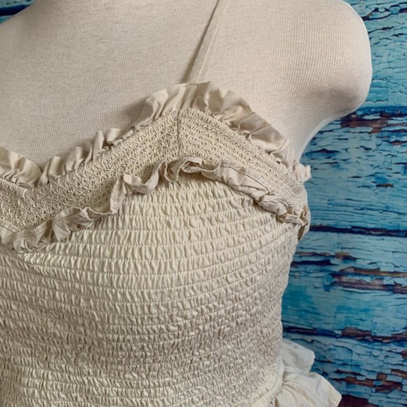 Anthropologie Forever That Girl Shirred Peplum Top - Picture 4 of 6